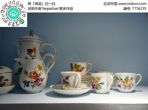 彩繪陶瓷咖啡茶具高清圖片下載 紅動網